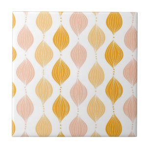 Abstract golden ogee pattern background tile