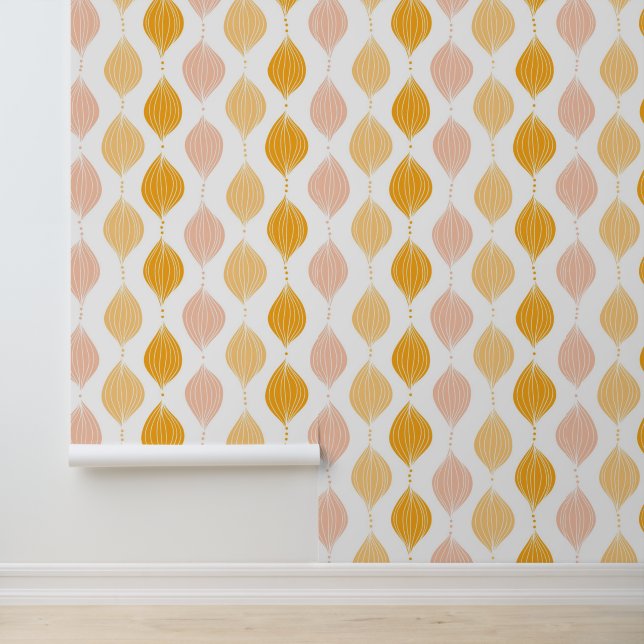 Abstract golden ogee pattern background wallpaper (Application)