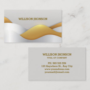 Abstract Golden Pattern Business Card