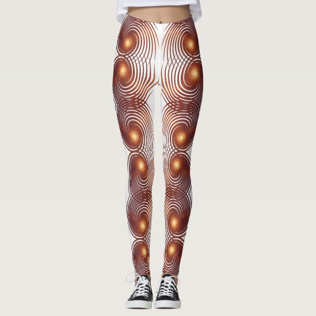 Abstract golden spiral. leggings (Front)