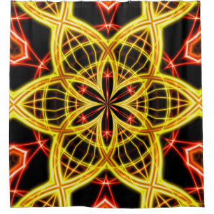 Abstract golden stage light. shower curtain