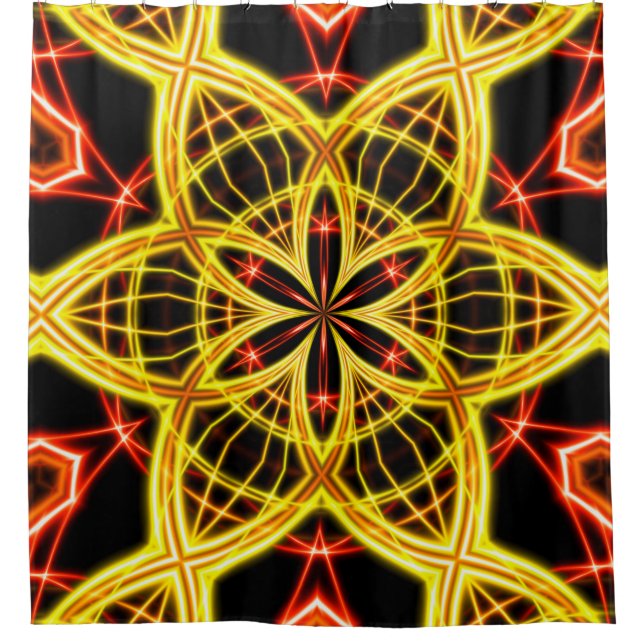 Abstract golden stage light. shower curtain (Front)