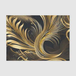 Abstract Golden Swirls Tissue Paper