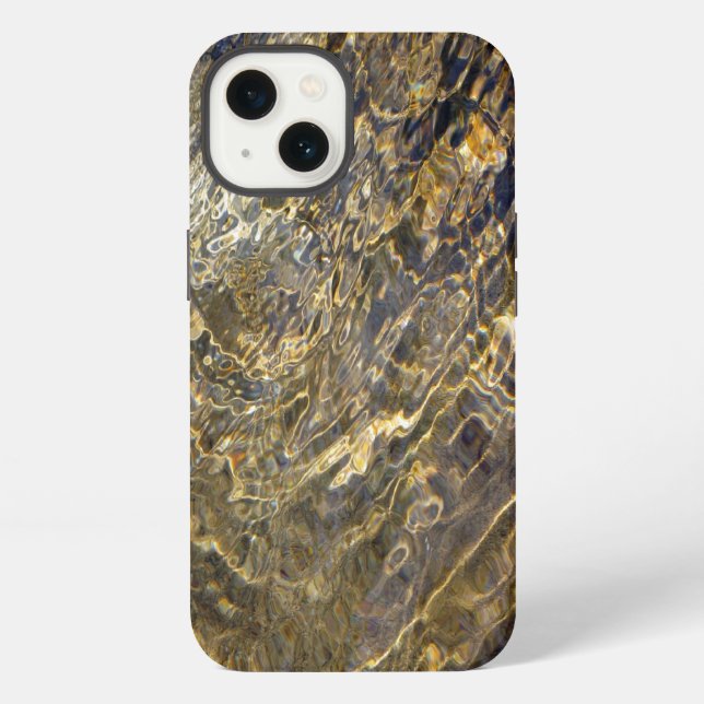 Abstract Golden Water Patterns iPhone Case (Back)