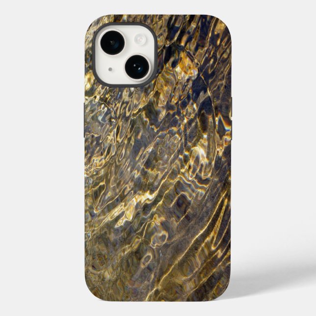 Abstract Golden Water Ripples Case-Mate iPhone Case (Back)