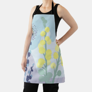 Abstract Golden Wattle Modern Acacia Illustrative Apron