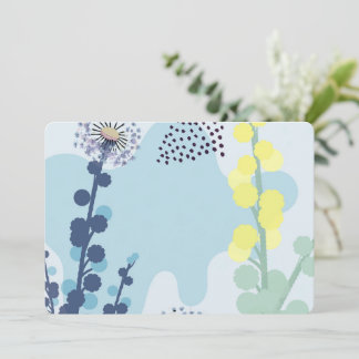 Abstract Golden Wattle Modern Acacia Illustrative Invitation