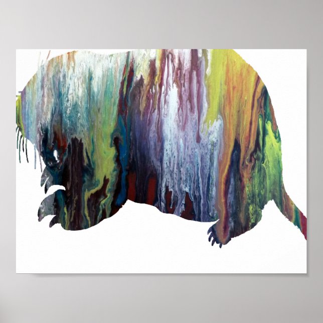 Abstract Gopher silhouette Poster (Front)