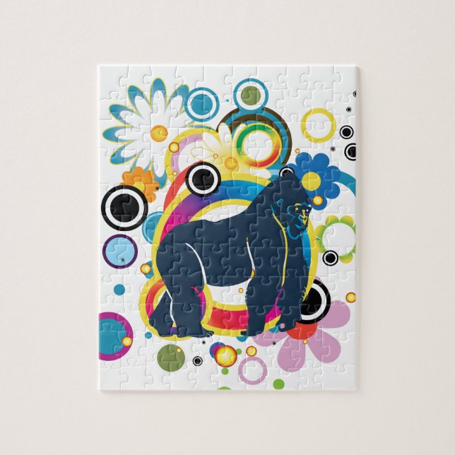 Abstract Gorilla Puzzle (Vertical)