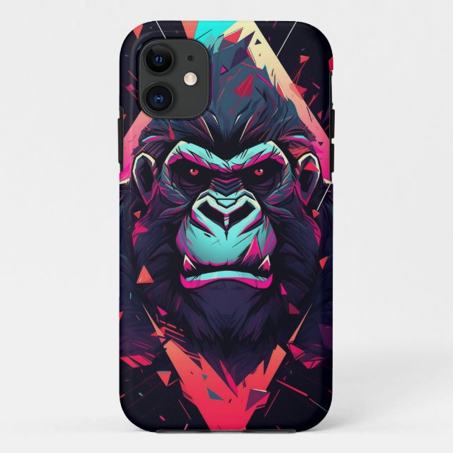 Abstract gorilla with bright colours Case-Mate iPhone case (Back)