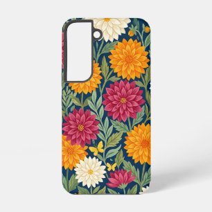 Abstract Gouache Dahlia Butterflies Samsung Cases