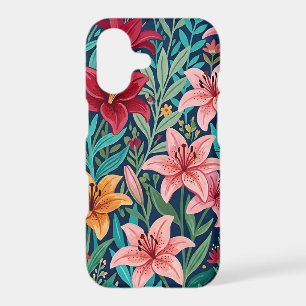 Abstract Gouache Lilies Butterfly iPhone Cases