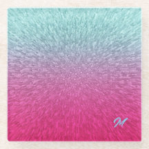 Abstract gradient blue pink extrusion