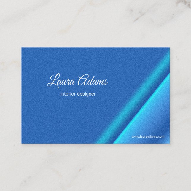 Abstract gradient blue texture business card (Front)