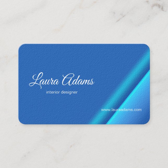 Abstract gradient blue texture business card (Front)