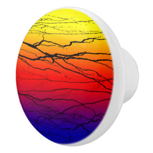Abstract Gradient Ceramic Knob