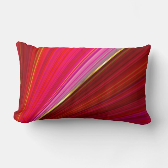 Abstract gradient geometric red texture. lumbar cushion (Front)