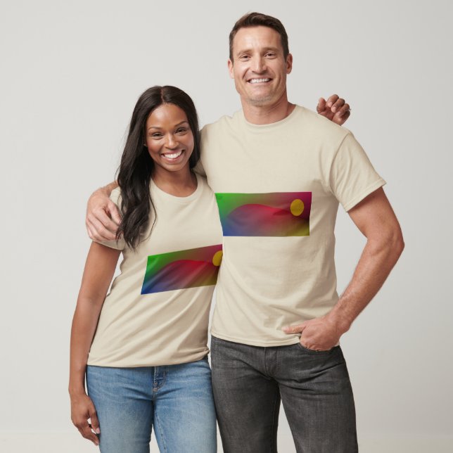 Abstract Gradient Landscape with Sun T-Shirt (Unisex)