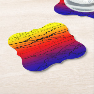Abstract Gradient Paper Coaster