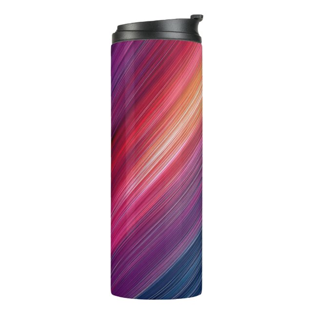 Abstract Gradient Pattern | Chevron Line  Thermal Tumbler (Rotated Left)