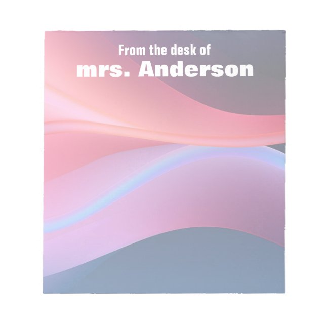 Abstract gradient purple blue  notepad (Front)