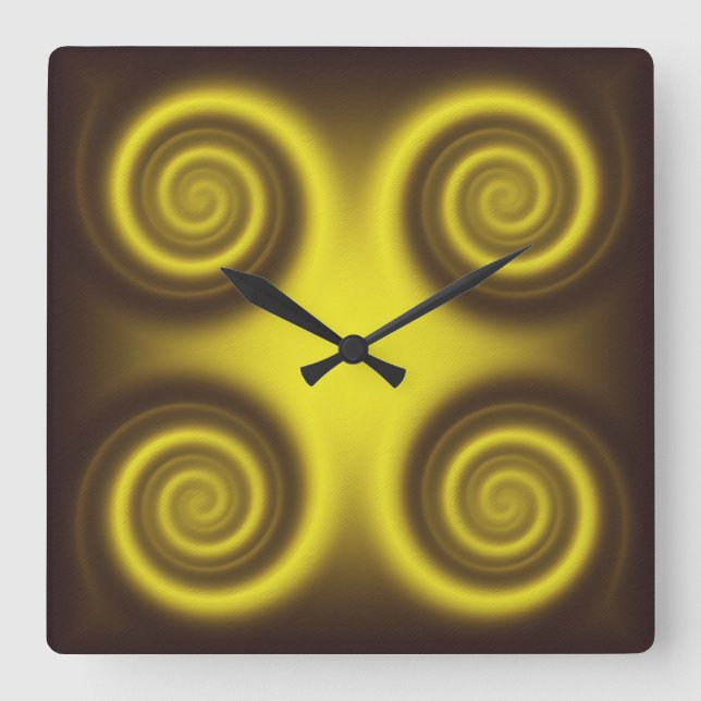 abstract gradient spiral texture. square wall clock (Front)