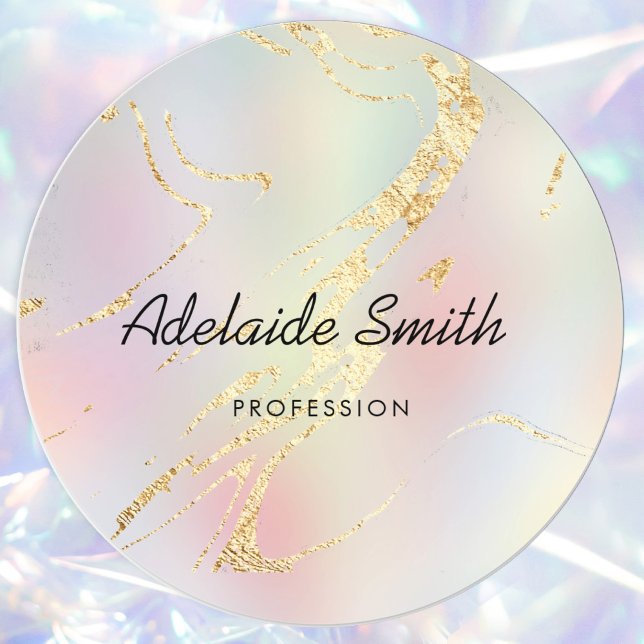 abstract gradients faux foil classic round sticker (Creator Uploaded)