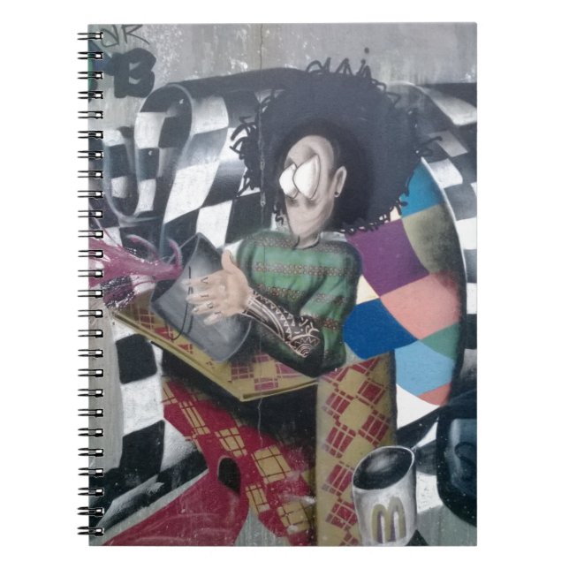 Abstract Graffiti Artwork Spiral Notebook (Front)