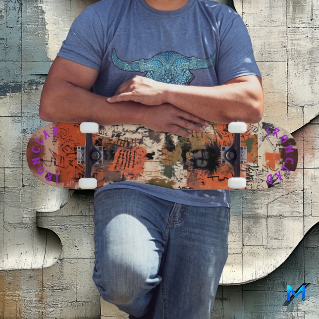 Abstract Graffiti-Inspired Abstract earthy tones Skateboard (Creator Uploaded)