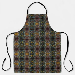 Abstract Graffiti Splatter Painting Art On Black Apron