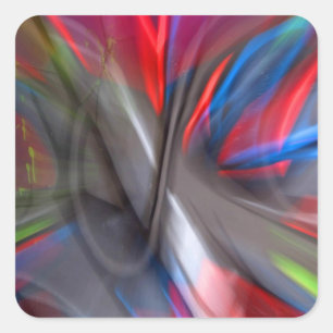 Abstract Graffiti Square Sticker