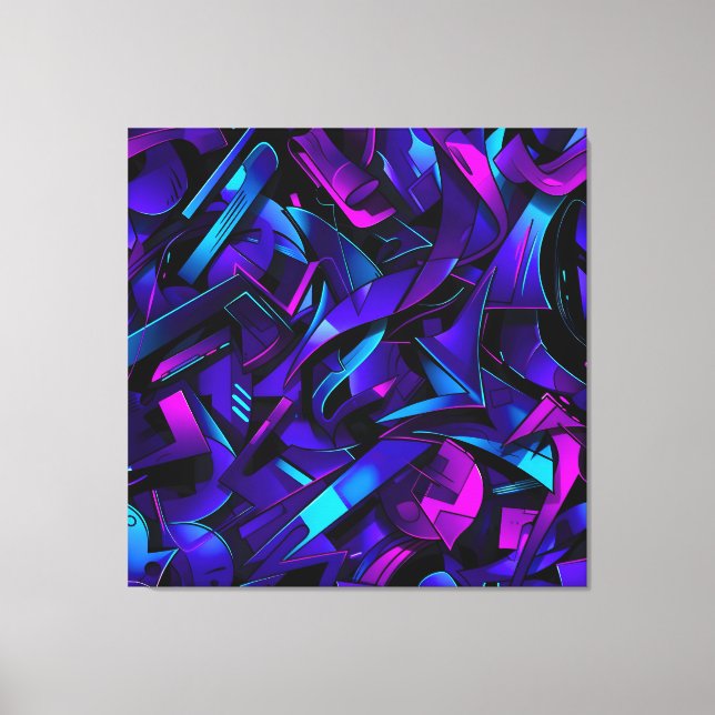 Abstract Graffiti Street Swirl Canvas Print (Front)