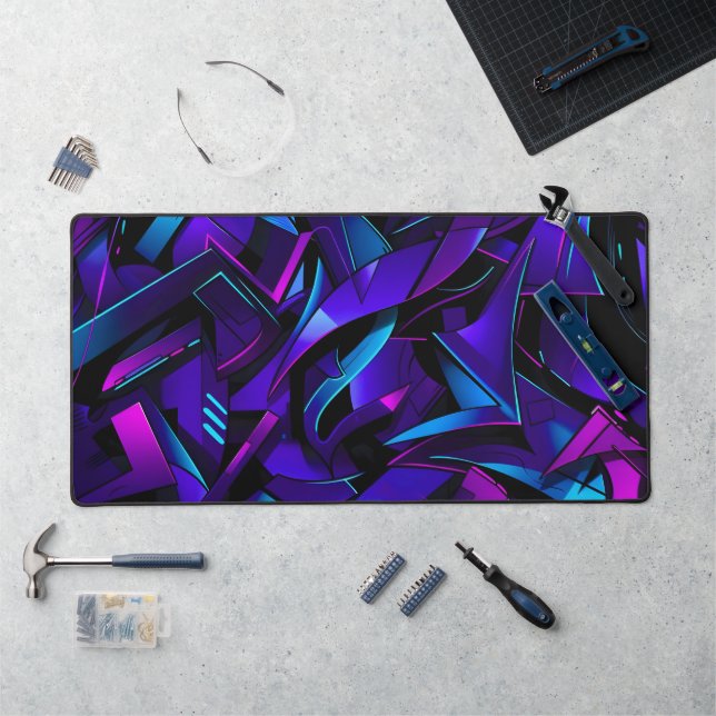 Abstract Graffiti Street Swirl Desk Mat (Workstation)