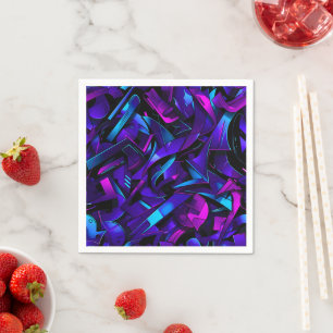 Abstract Graffiti Street Swirl Napkin