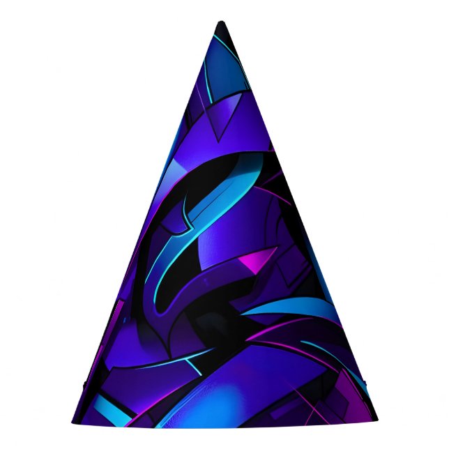 Abstract Graffiti Street Swirl Party Hat (Front)
