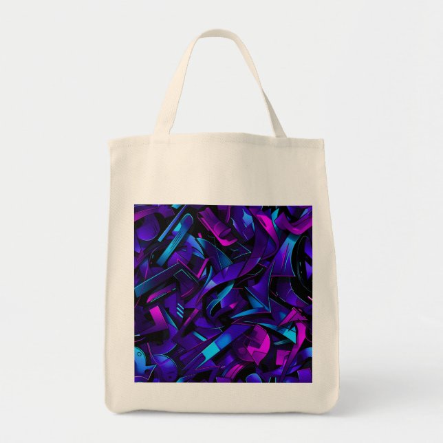 Abstract Graffiti Street Swirl Tote Bag (Front)