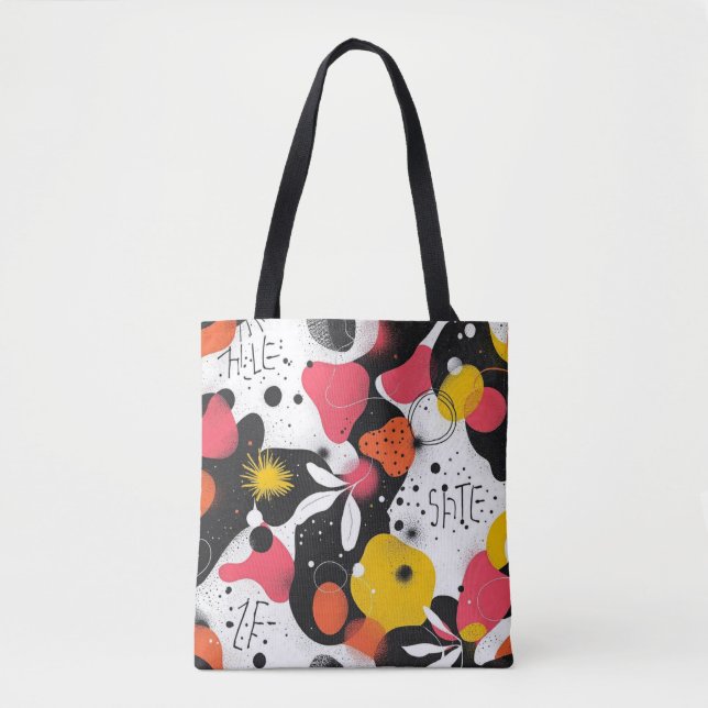 Abstract Graffiti Tote Bag (Front)