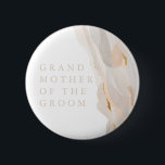 Abstract GrandMother of the Groom Button<br><div class="desc">This timeless,  romantic design features a floral bouquet with soft colours and botanical accents. All aspects of this design can be edited (font,  text size,  or floral accents moved/removed) to fit your needs. Please contact me if you need help with this design</div>