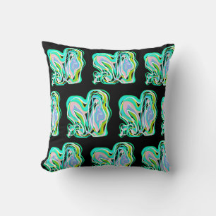Abstract Graphic Art Minimalistic Happy Cushion