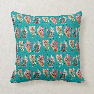 Abstract Graphic Cactus Succulent Pattern Cushion