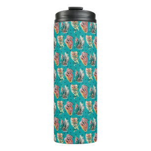 Abstract Graphic Cactus Succulent Pattern Thermal Tumbler