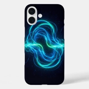 Abstract gravitational waves of cosmic energy flow iPhone 16 plus case