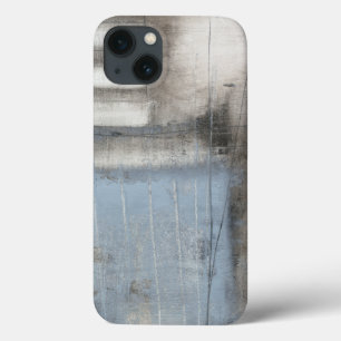 Abstract Gray & Blue Painting iPhone 13 Case