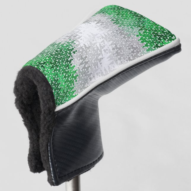 Abstract Grayromantic  Pride Flag Golf Head Cover (3/4 Front)