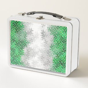 Abstract Grayromantic  Pride Flag Metal Lunch Box