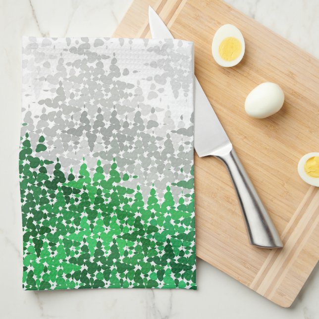 Abstract Grayromantic  Pride Flag Tea Towel (Quarter Fold)
