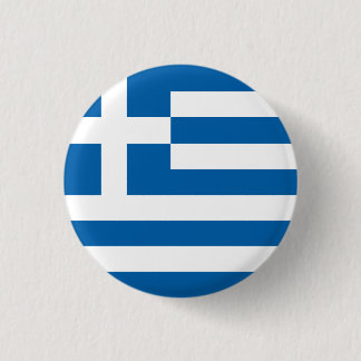 Abstract Greece Flag, Greek Artwork Button