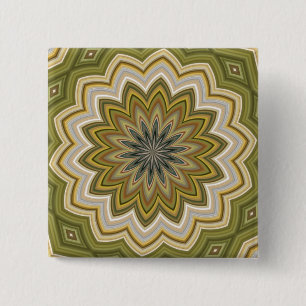 Abstract Green 15 Cm Square Badge