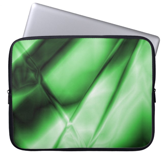 Abstract Green 15 Inch Laptop Sleeve (Front)