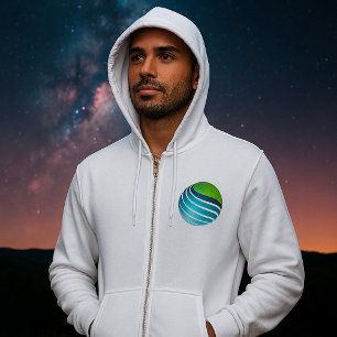 Abstract Green and Blue Globe Modern Earth  Hoodie